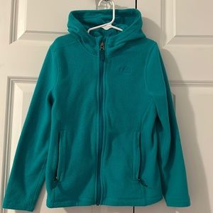 Kids REI zip up fleece hooded jacket